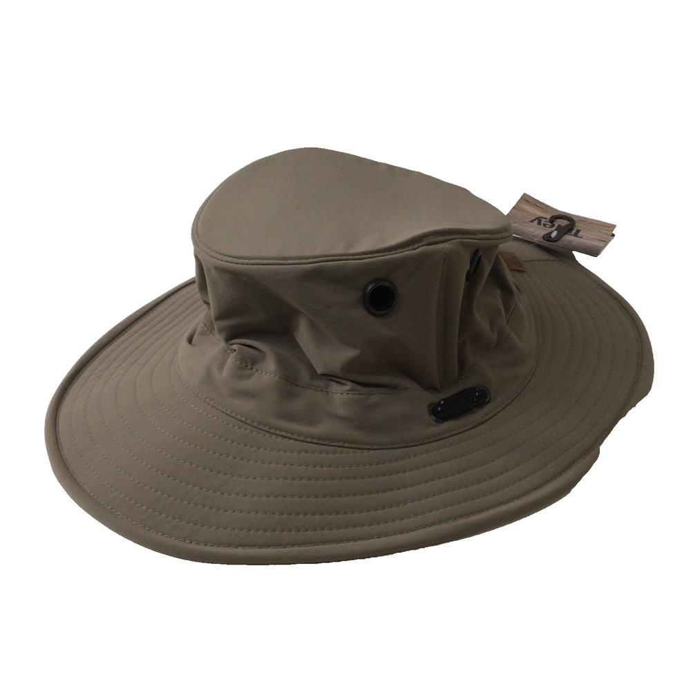 Tilley Unisex Lightweight Nylon Broad Brim Hat Taupe Brown Size 7.5 New Outdoor